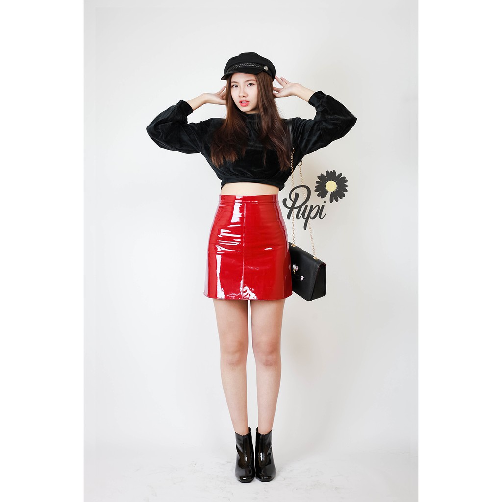 Chân váy da bóng 1 | Thời trang nữ hot trend 2019
