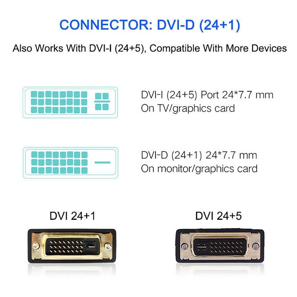 Cáp Chuyển Đổi Hdmi Đực Sang Dvi-D Đực 1080p Cho Hdtv