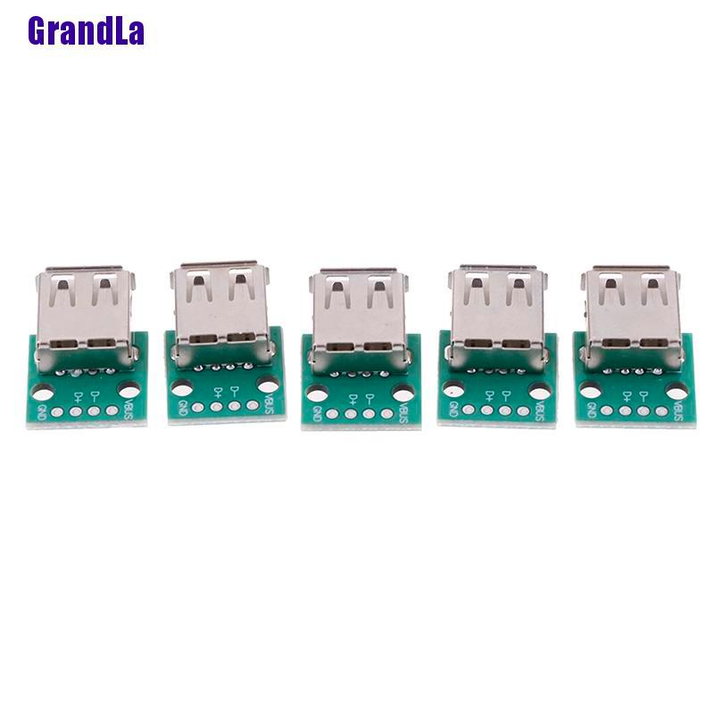 Set 5 Bảng Mạch Kết Nối Usb Loại A Cái Sang Dip 2.54mm Pcb