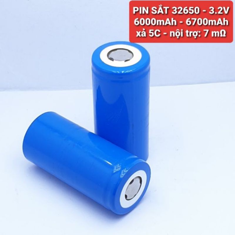 PIN LITHIUM SẮT 32700 - 3.2V - DUNG LƯỢNG 6000mah