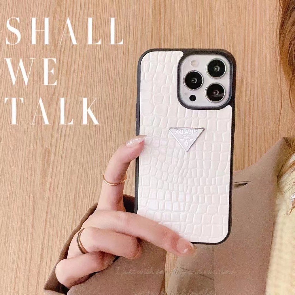 Ốp điện thoại logo PRADA cho iphone 13 Pro Max i13 13pro 11 Pro Max i11 12Pro 12 Pro Max