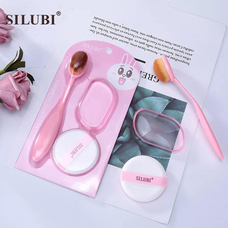 Cọ trạng điểm mút trang điểm mút silion tán kem nền tiện lợi đều màu Set 3 bộ cọ mút trang điểm tiện lợi skincare