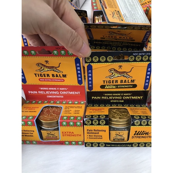 Dầu Cù Là Giảm Đau Hiệu Con Cọp Tiger Balm Red Extra Strength & White - USA