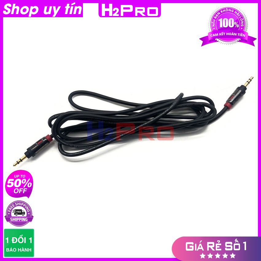 Dây 3.5Mm 2 Đầu Monster Mỹ Dài 2M Lõi Đồng, Jack Mạ Vàng 24K, Chống Sôi, Cáp Âm Thanh 2 Đầu 3.5 Cao Cấp-H2Pro Tech