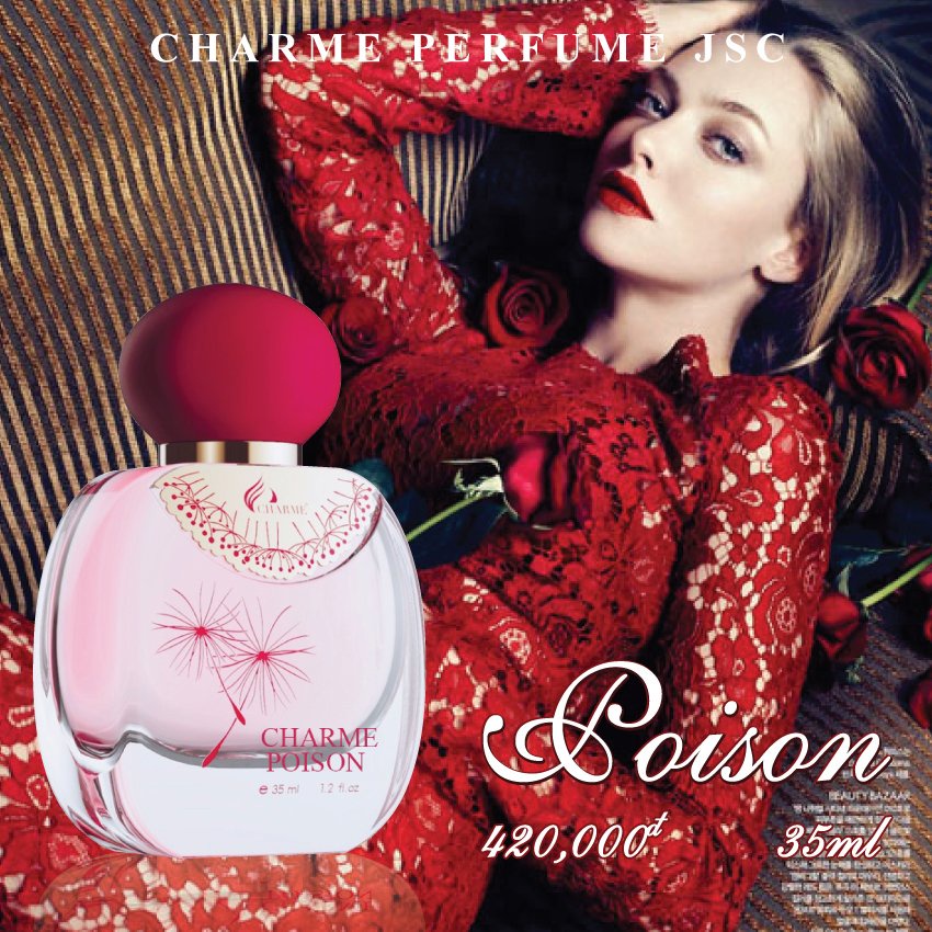 Nước hoa nữ Charme Poison 35ml Quyến rũ Tươi mát Sang trọng