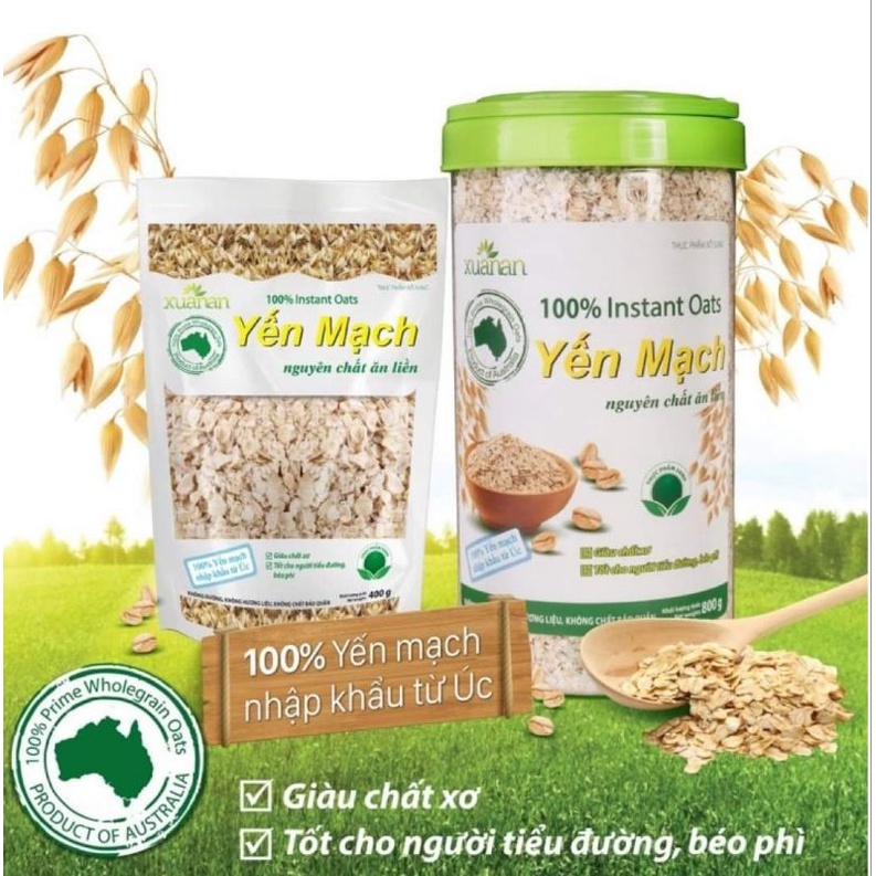 Yến mạch Xuân An hủ 800 gram/ Hoặc 2 hủ 400g