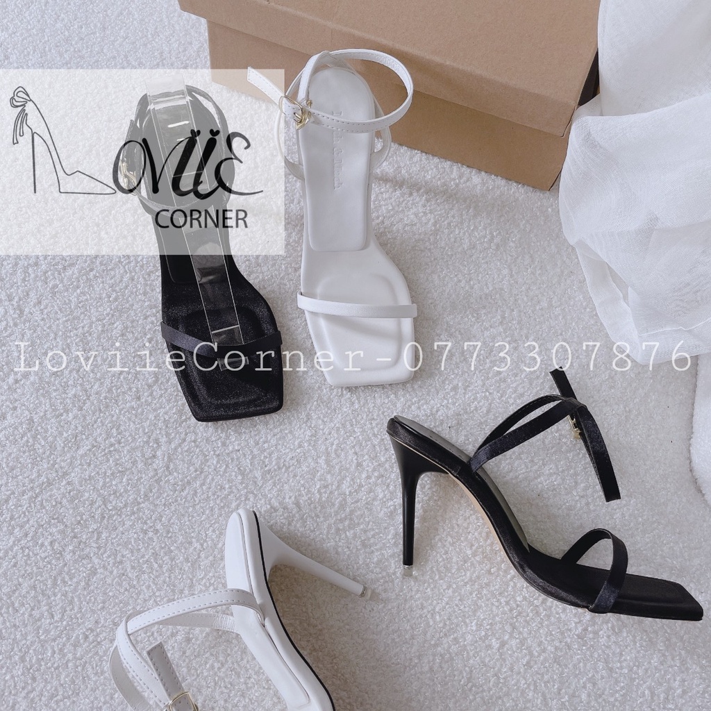 SANDAL CAO GÓT LOVIIECORNER - GIÀY THỜI TRANG DÂY MẢNH - GUỐC NỮ HỞ HẬU CAO 9 PHÂN G220723