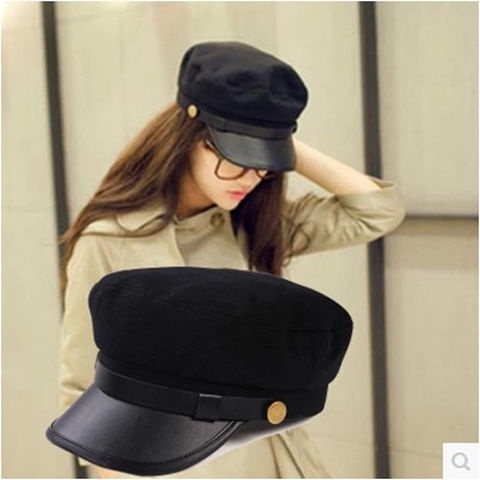 Mũ Thủy Thủ Màu Xanh Navy Đan Chéo Phong Cách Retro