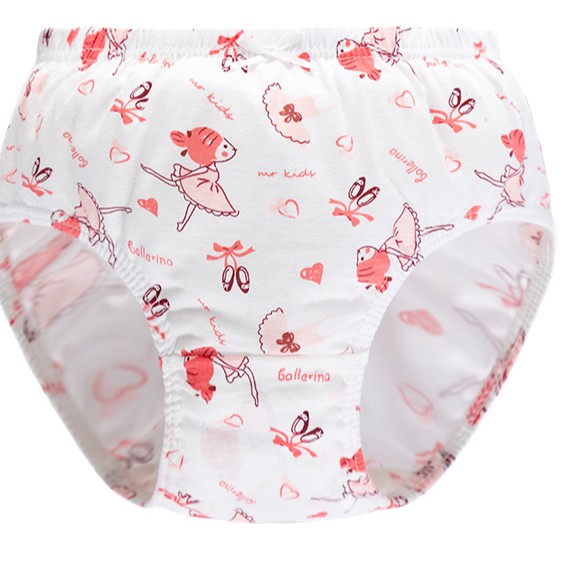 Hàng Có Sẵn [Hàng Có Sẵn] B1466#Set 5 Quần Lót cotton In Họa Tiết Hoạt Hình Cho Bé Gái