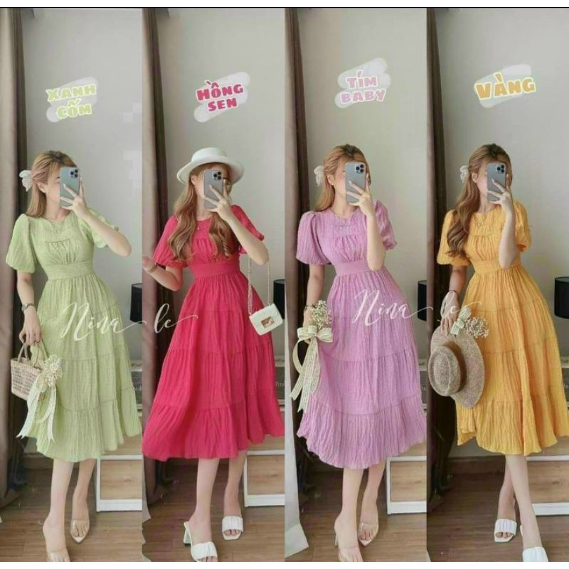 đầm thiết kế dáng dài chất xốp mềm mịn (hết hàng)
