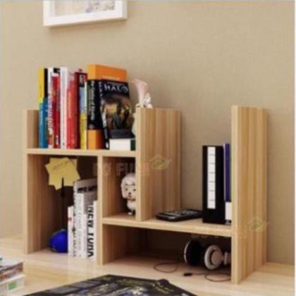 Kệ sách mini để bàn trang trí bằng gỗ- Giá sách gỗ để bàn nhỏ gọn tiện lợi lắp ghép dễ dàng | KT: 35x(36-60)x17cm