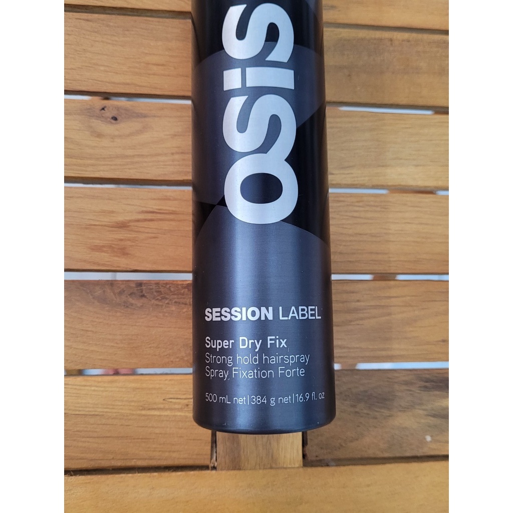 KEO XỊT GIỮ KIỂU TÓC CỨNG OSIS+ SESSION LABEL SUPER DRY FIX 500ML