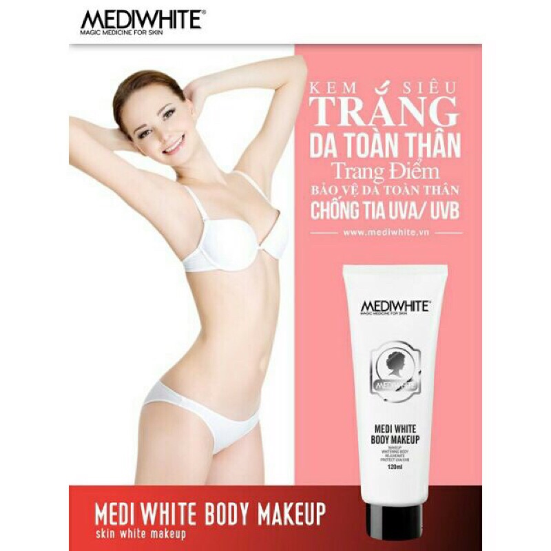 Kem Medi White trắng da Chống nắng toàn thân Body Lotion Make Up