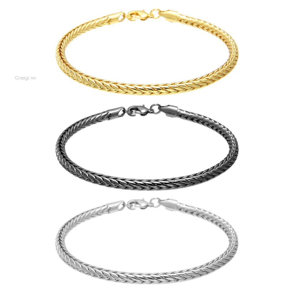 Vòng Tay Dây Xích 5mm Thời Trang Cho Nam Nữ