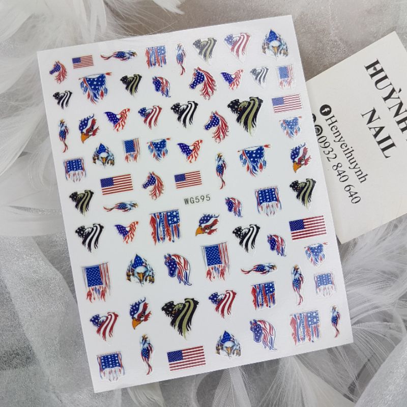 STICKER NAIL DÁN MÓNG MẪU LÁ BÀI-LÁ CỜ- ĐÔ LA SIÊU HOT