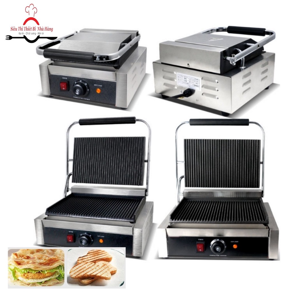 Máy ép bánh mỳ, nướng thịt đơn. Máy nướng bánh mì có tay cầm , Bảo hành 12 tháng