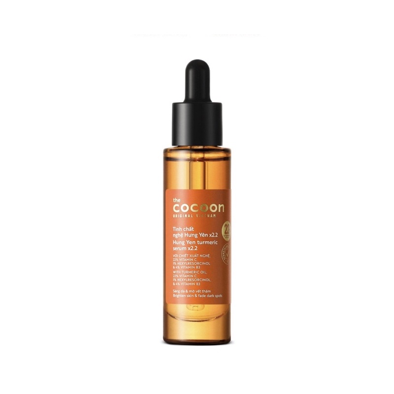 Tinh chất nghệ Hưng Yên x2.2 (serum) với 22% vitamin C sáng da chuyên sâu &amp; mờ vết thâm Cocoon 30ml
