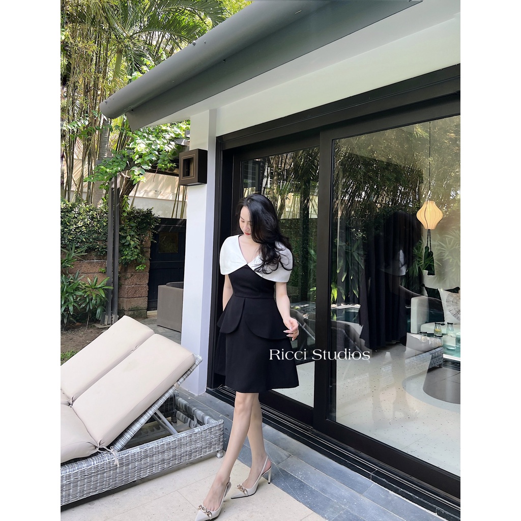 Váy V8 Jeni Dress Ricci thiết kế chất liệu chéo hàn sợi cao cấp mềm mát | RICCI OFFICIAL