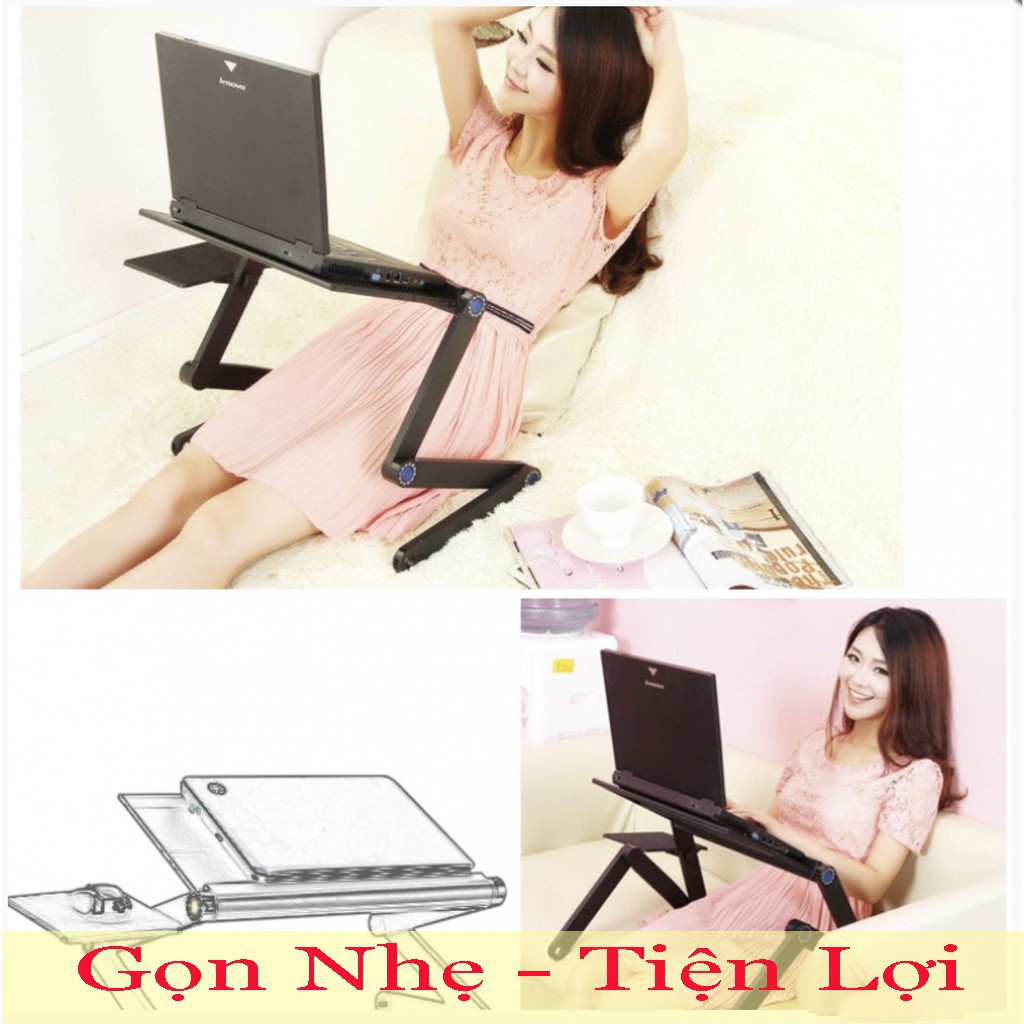 Bàn kê Laptop Di Động Có Bàn Di Chuột Tích Hợp Gấp Gọn - Chất liệu: Kim loại và nhựa ABs | BigBuy360 - bigbuy360.vn