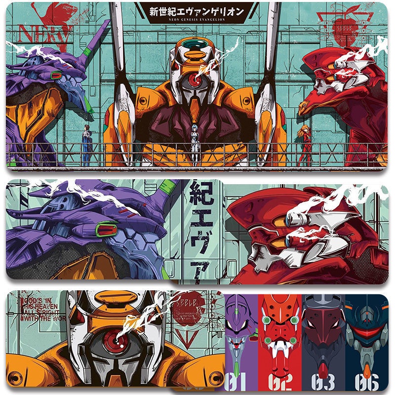 Eva Mouse Pad Anime Quá Khổ Bé Trai Anime Neon Genesis Evangelion Bàn Phím Pad Nữ Dày Lớn Bàn Pad
