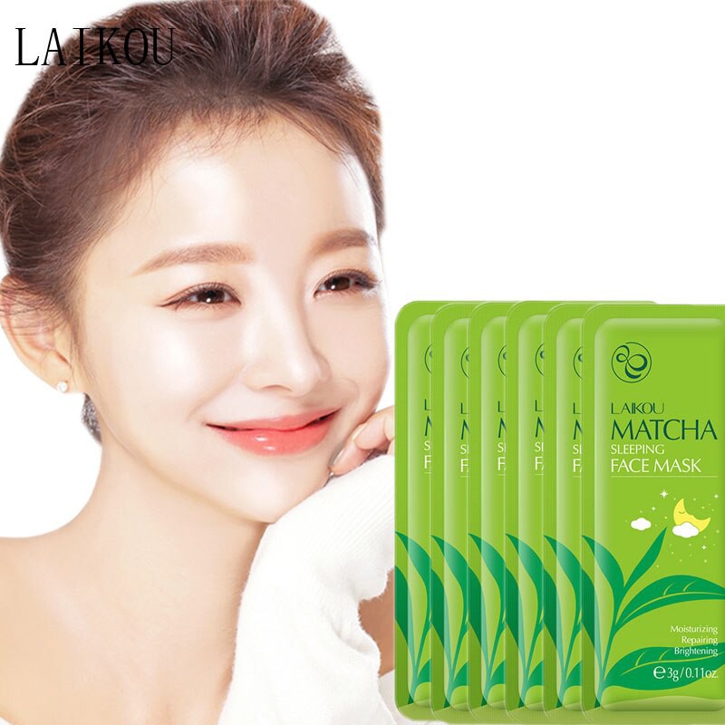 Mặt nạ ngủ LAIKOU trà xanh dưỡng ẩm sáng da chống lão hóa nội địa Trung MD-MN13 | Thế Giới Skin Care
