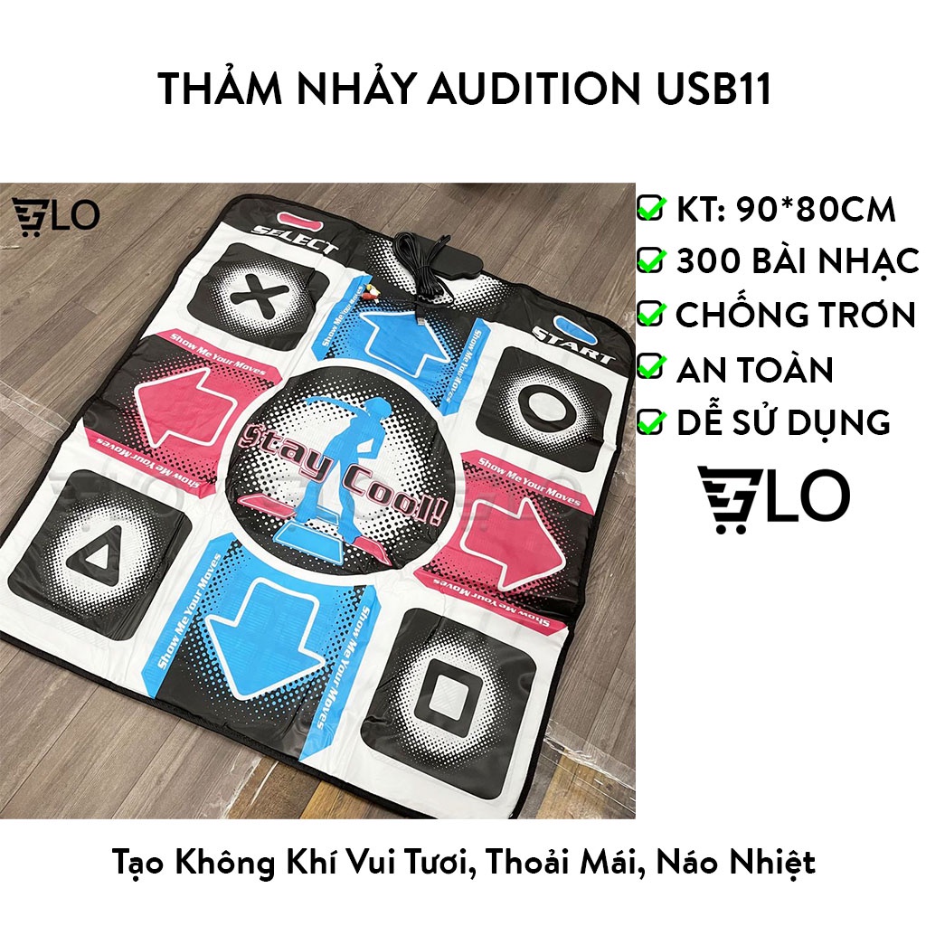 Thảm Nhảy Audition Usb11 Tập Nhảy Có Nhạc Dance Hoặc Có Thể Dùng Thay Thế Các Bài Tập Yoga (90*80cm)