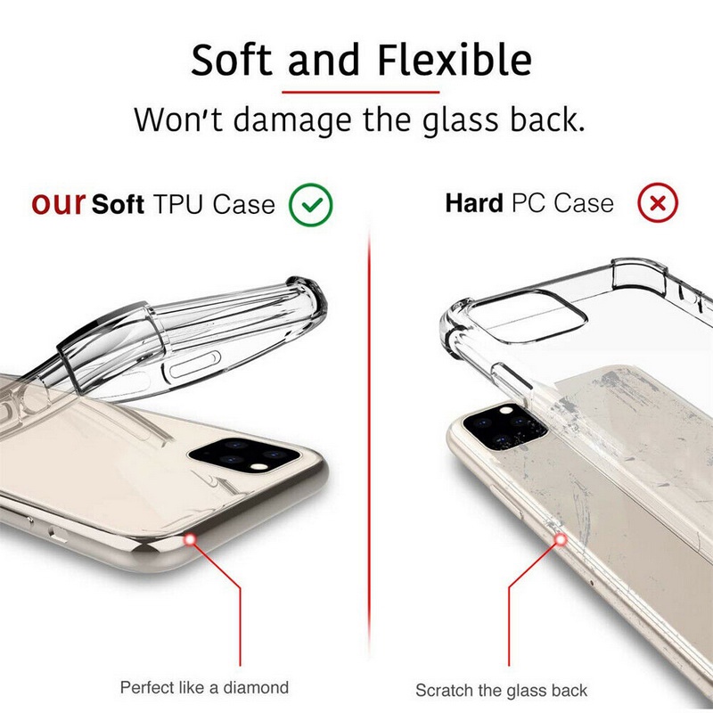 Ultra Ốp Điện Thoại TPU Trong Suốt Có Túi Khí Chống Sốc Cho iPhone 14 13 12 11 Pro MAX Mini X XR XS MAX 8 7 6 6s Plus + SE 2020