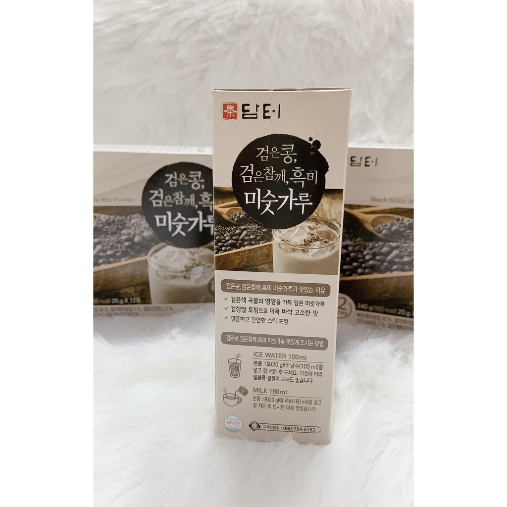 [ HÀNG HÀN QUỐC] Bột Ngũ Cốc Gạo Đen Mè Đen Đậu Đen Black Gain Mix Powder Hàn Quốc 240gr.