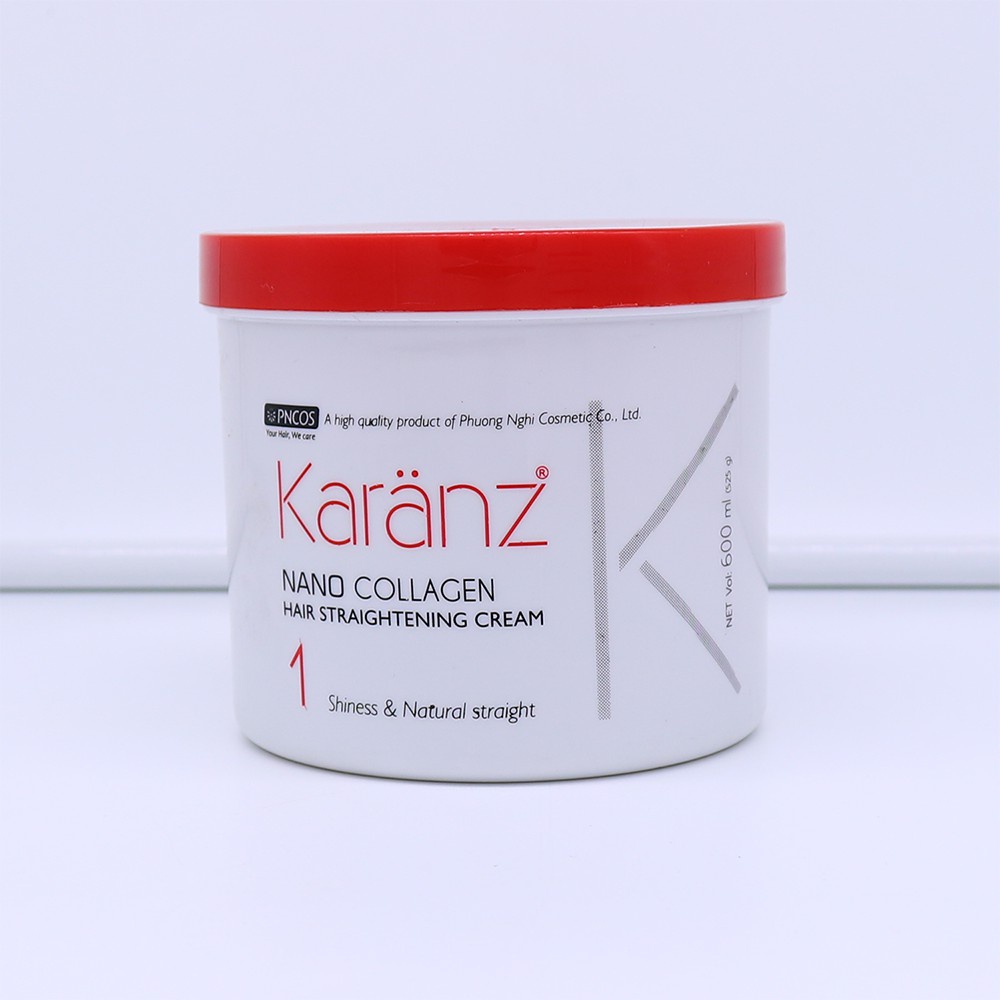 Kem duỗi tóc Siêu thẳng Collagen karanz PHỦ BÓNG CẶP LỚN 1000ML tạo kiểu tóc thẳng ,chuyên dụng cho salon