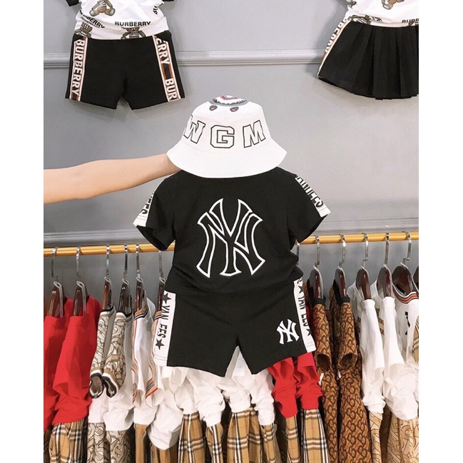 (ảnh thật) Bộ cotton cho bé SBB079 sz 8-22kg NY đen trắng Bright Ming Bộ bé trai QC chất lừ (hàng có sẵn)