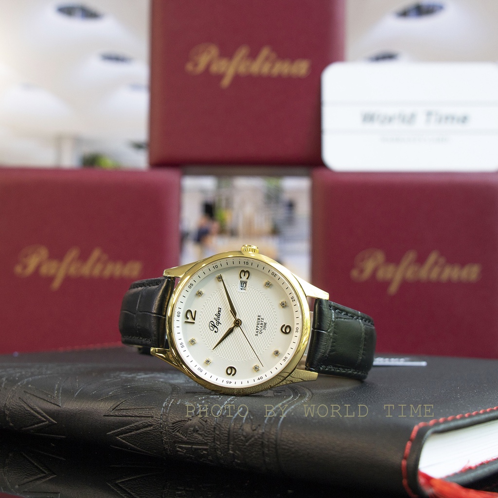 Đồng Hồ Nam Pafolina 5033M dây da Chính Hãng Full Box - Kính Sapphire - Chống xước, chống nước - Thẻ Bảo Hành 3 Năm