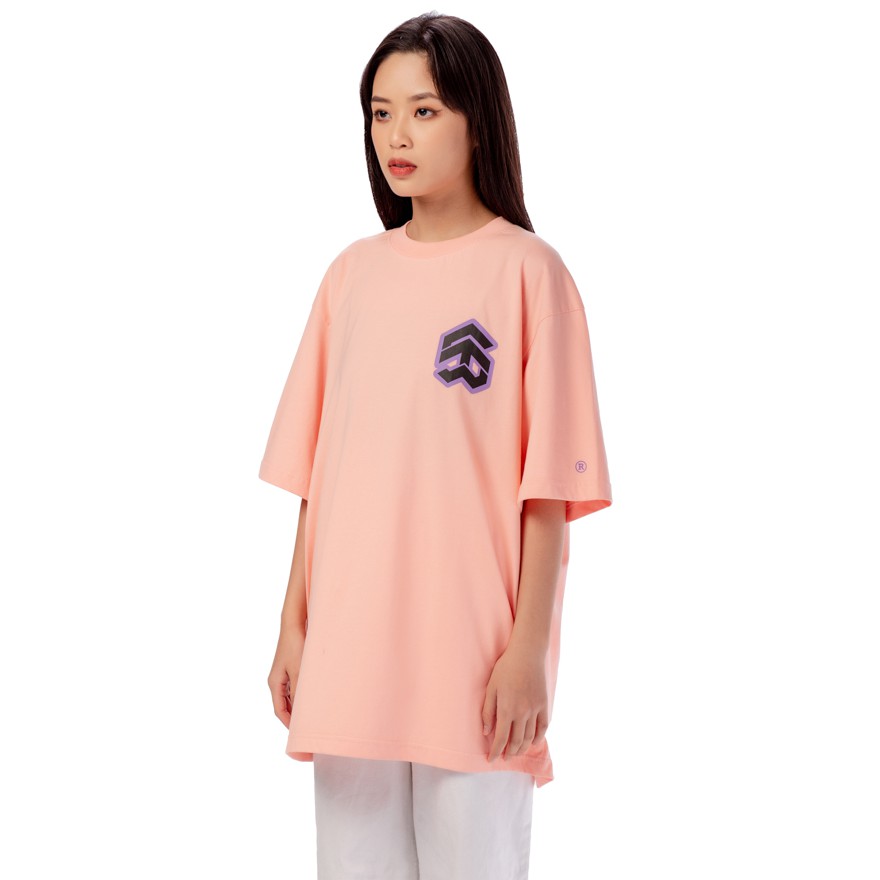 5THEWAY® /stroke/ BIG LOGO NEW TEE™ in CRYSTAL ROSE aka Áo Thun Hồng Tay Ngắn