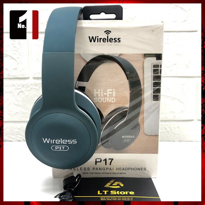 Tai Nghe Headphone Chụp Tai Bluetooth WIRELESS P17 Tai Nghe Nhạc Điện Thoại Úp Tai Không Dây