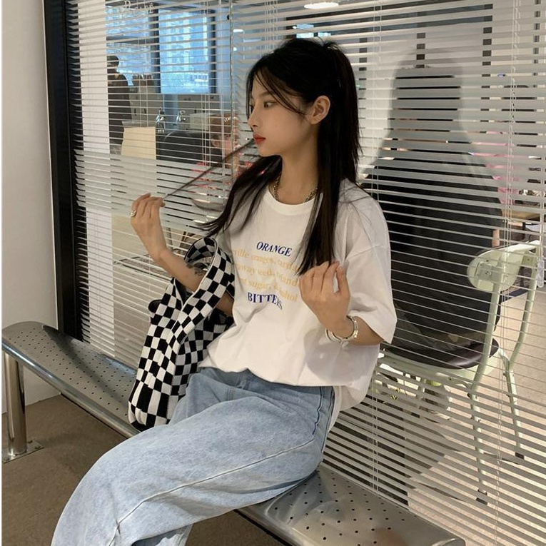 Áo Thun In Chữ Phong Cách Retro 53048