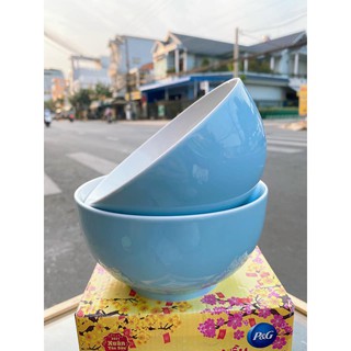 Set 6 tô sứ Pastel 6inch màu xanh nhạt