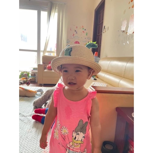 Mũ cói bé trai auth size 2-6y