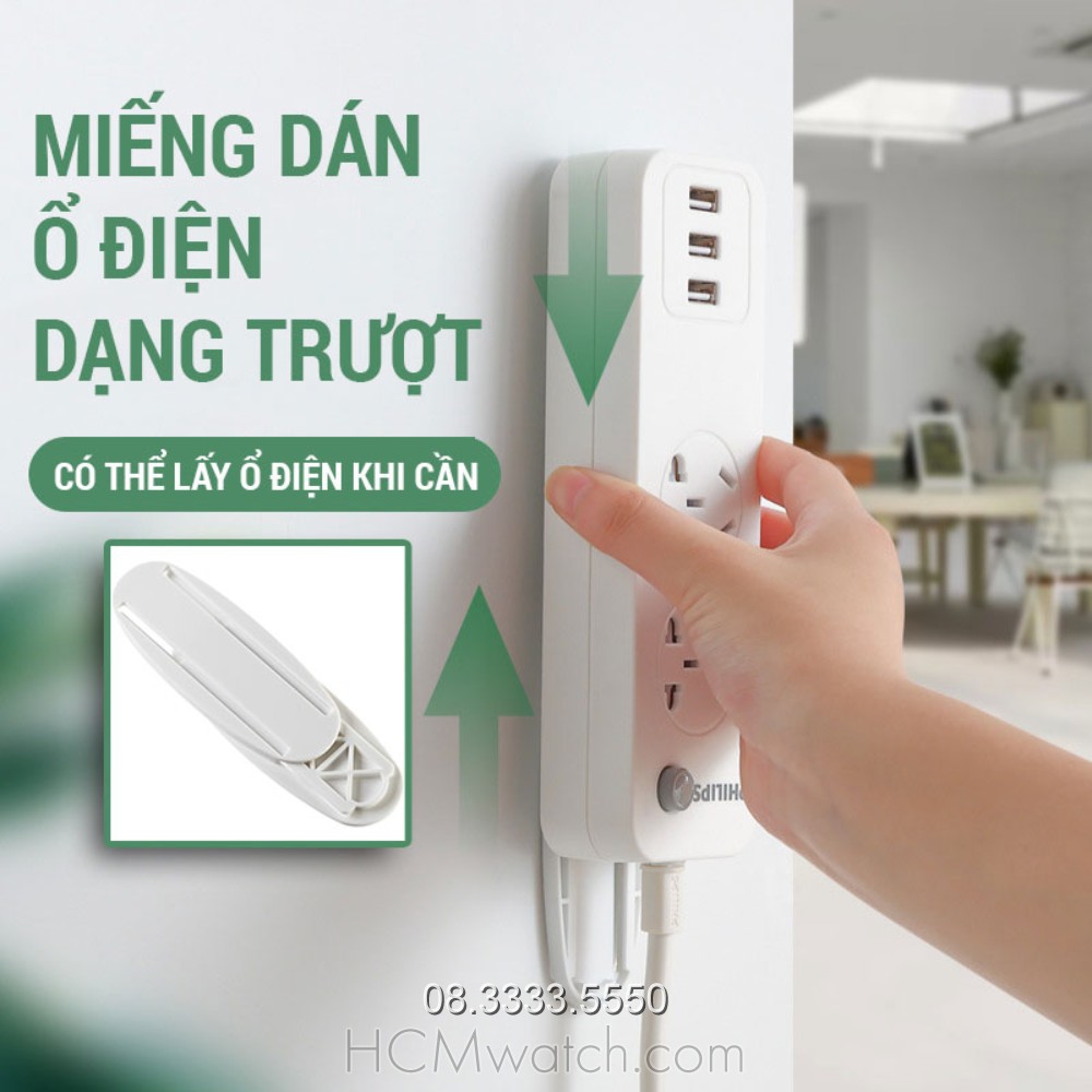 Miếng dán ổ điện treo modem dạng trượt có thể tháo rời