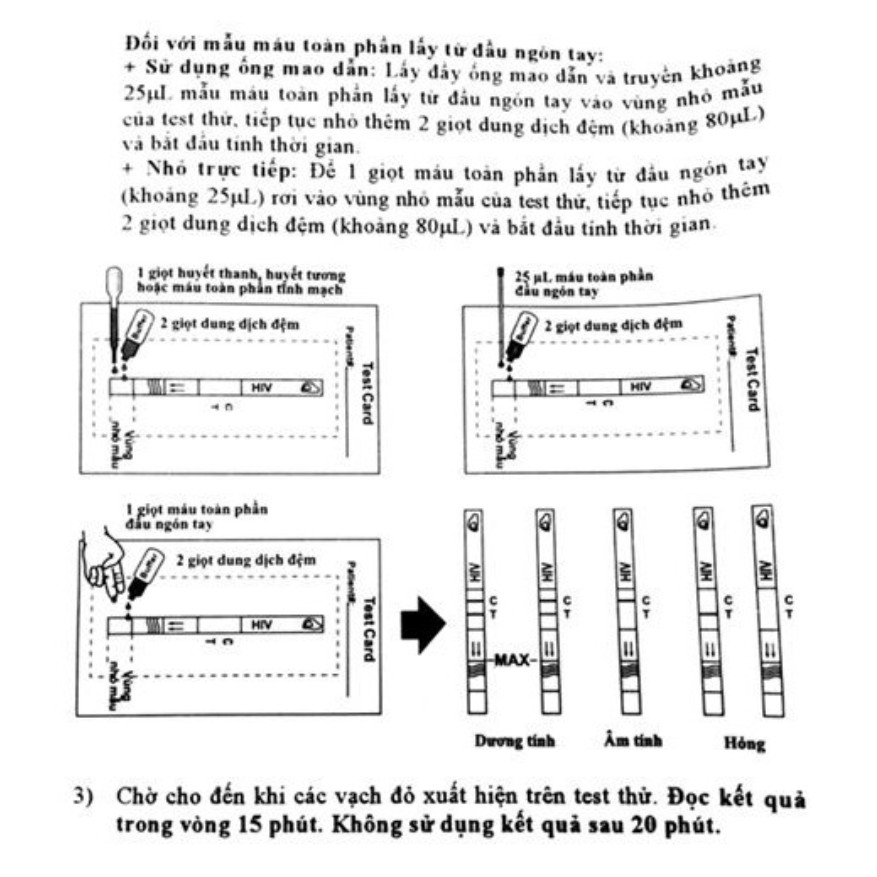 Test Thử Nhanh Chẩn Đoán HIV – ABON Dạng Khay 40 Test/Hộp