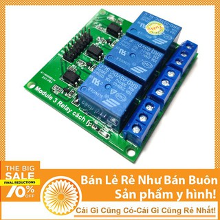 Module Relay 5V 3 Kênh 10A Cách Ly Quang - NTHN