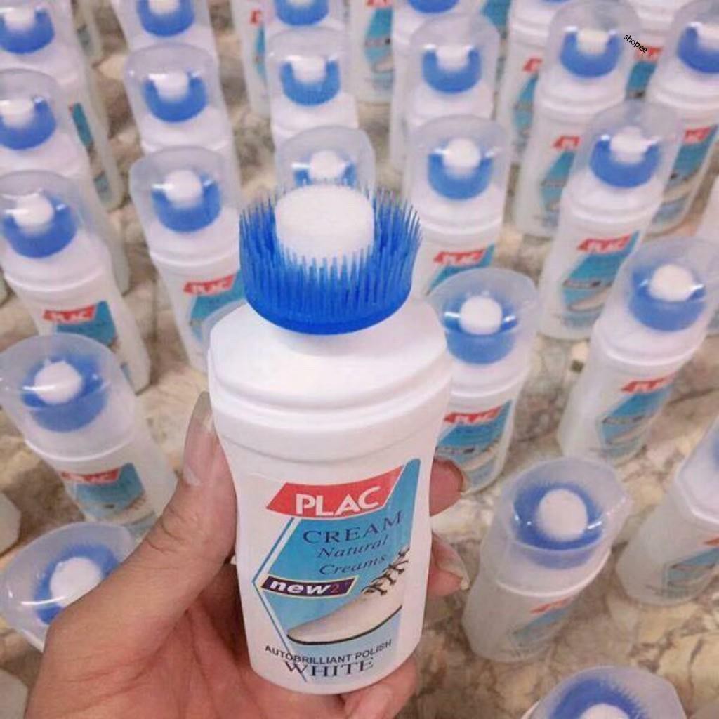 [TẨY SẠCH GIÀY, TÚI XÁCH] Chai xịt tẩy trắng PLAC, nước lau giày túi PLAC 100ml có đầu chà tiện lợi