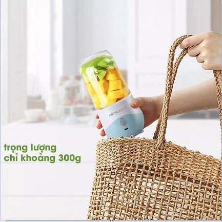 Máy xay sinh tố mini 𝐇𝐎𝐍𝐆𝐔𝐎 cầm tay  - sạc pin 300ml