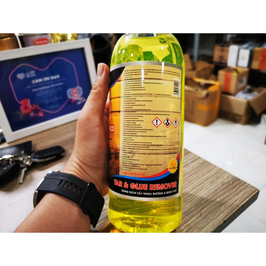 Dung Dịch Tẩy Nhựa Đường ,Tẩy Băng Keo XTAR PRO EKOKEMIKA ITALY 1L Tặng Khăn