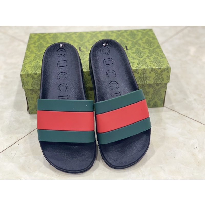 Dép gucci nam quai ngang độn đế xanh đỏ ful hộp,ful box hót
