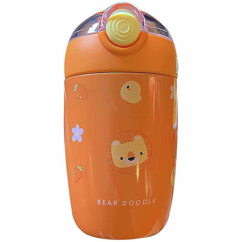 Bình hút nước inox 304 an toàn cho bé Thiết kế 2 lớp INOX và 1 lớp chân không giúp cách nhiệt tốt, dùng được quanh năm.
