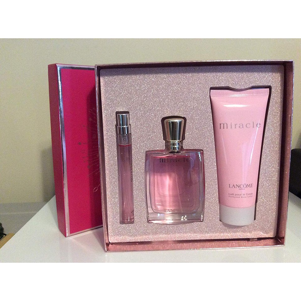 Set nước hoa Lancome Miracle (1NH 50ml + 1NH 10ml + 1 body lotion 100ml)