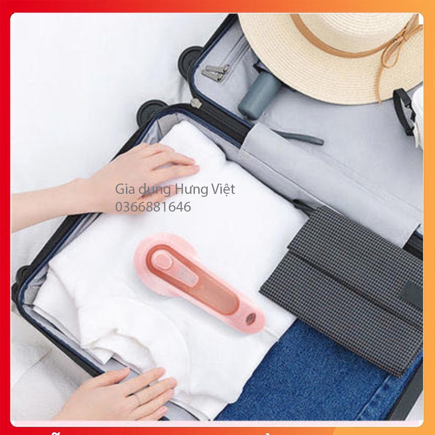 Bàn ủi/Bàn là hơi nước mini cầm tay, đầu xoay 360 độ, dễ dàng mang đi du lịch, công tác, picnic [BÀN ỦI XOAY]