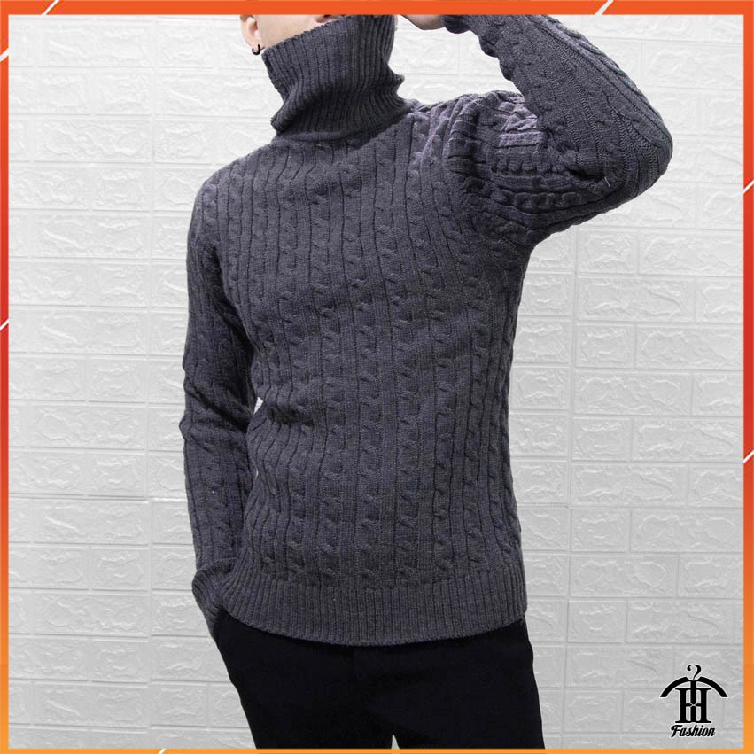 Áo len nam cổ lọ vặn thừng sợi len dày dặn ấm áp kiểu dáng hàn quốc AL114 | BigBuy360 - bigbuy360.vn