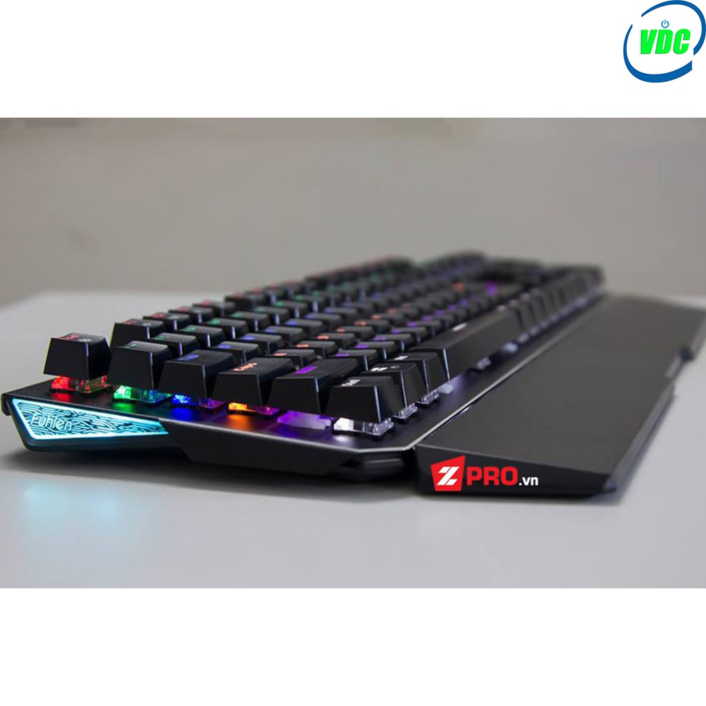 Bàn phím cơ Fuhlen Destroyer chuyên game, Led Rainbow 10 hiệu ứng Led, Blue Switch - Có tem chống hàng giả - BH 24 tháng | BigBuy360 - bigbuy360.vn