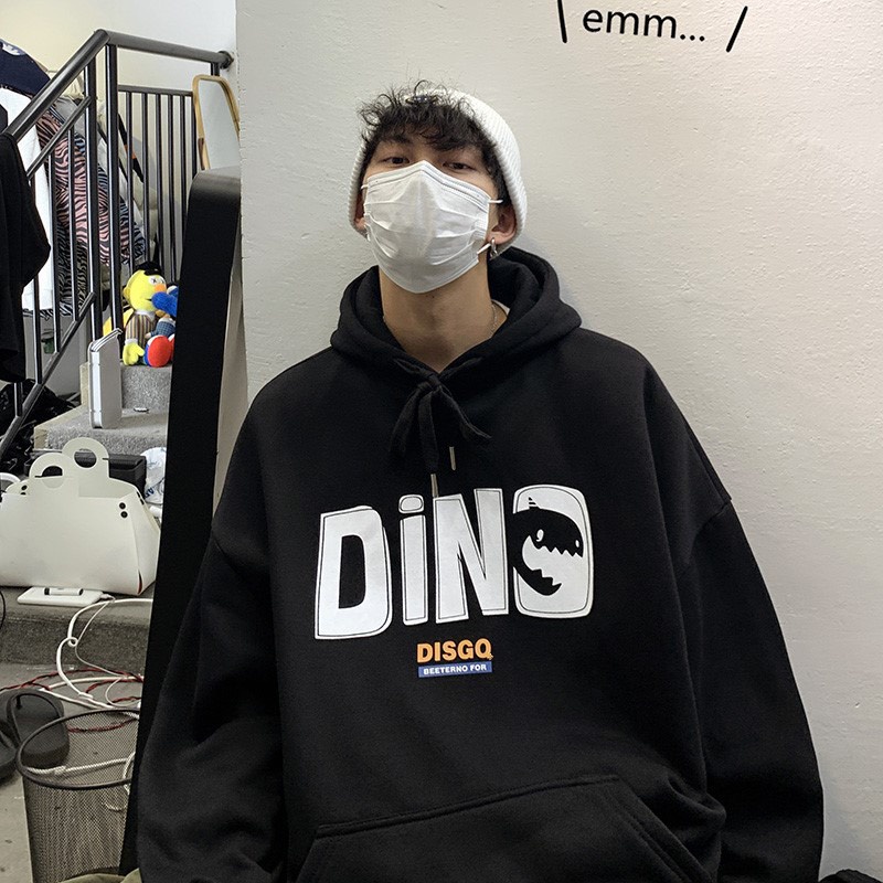[ Mã 12FASHIONSALE1 giảm 10K đơn 50K ] Áo hoodie, áo nỉ form rộng thụng in hình Dino unisex phong các Ulzzang | BigBuy360 - bigbuy360.vn