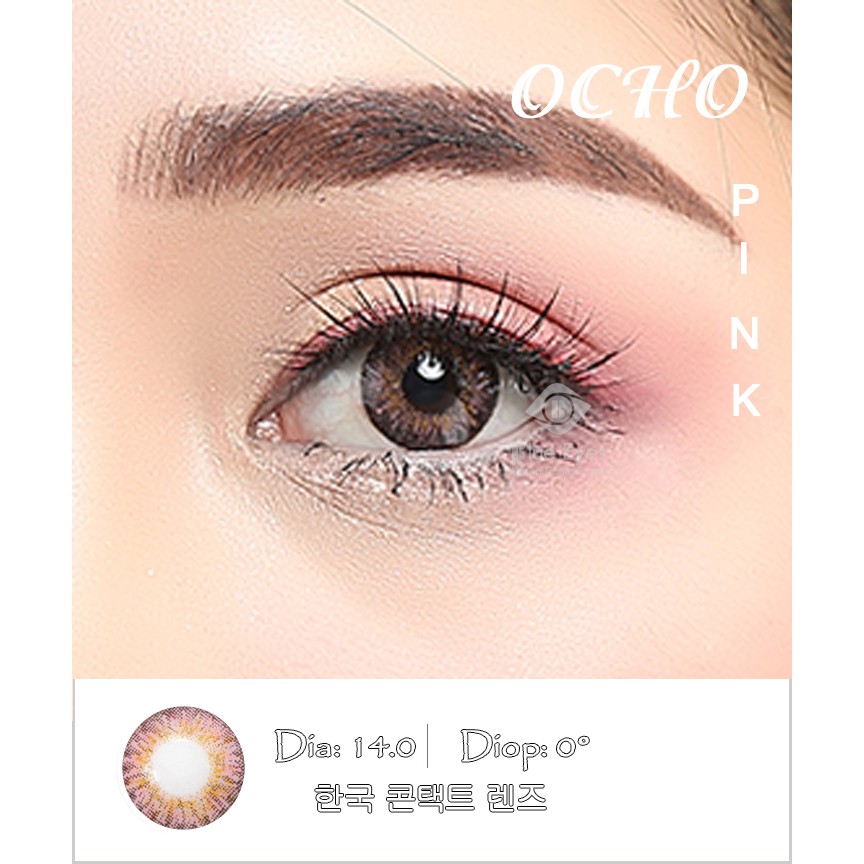 Kính áp tròng Hàn Quốc BLUE EYES OCHO PINK - Lens Premium silicone hydrogel